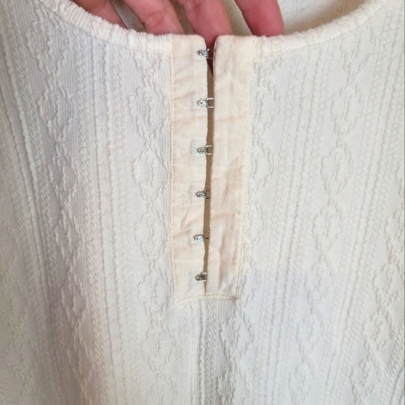 IDYLLWIND WADE LONG SLEEVE TEXTURED HENLEY SHIRT IN IVORY, SZ XS - Picture 6 of 16